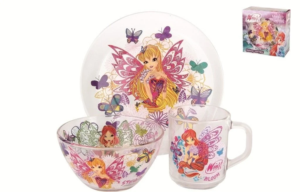 КОРАЛЛ Набор посуды д/завтрака 3 пр. Винкс PP-3W