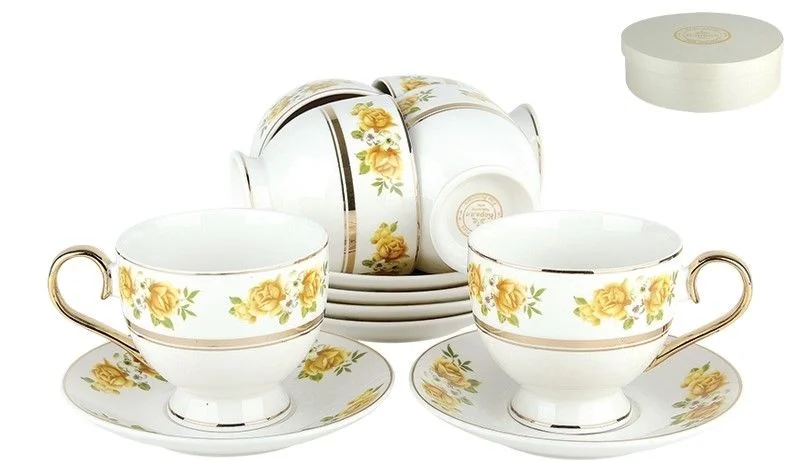 КОРАЛЛ Набор чайный 12 пр. Желтые розы TC38R