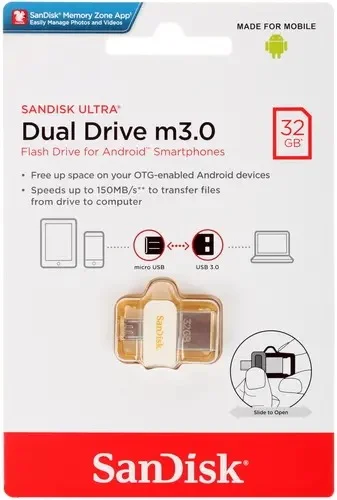 SANDISK Флеш Диск Sandisk 32GB Ultra Android Dual Drive SDDD3-032G-G46GW