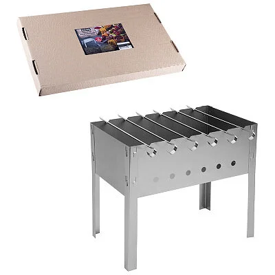 Mallony Мангал ECOS сборно-разборный 400х240х350мм, 0,50мм с 6 шампурами, в коробке. 182542-SK