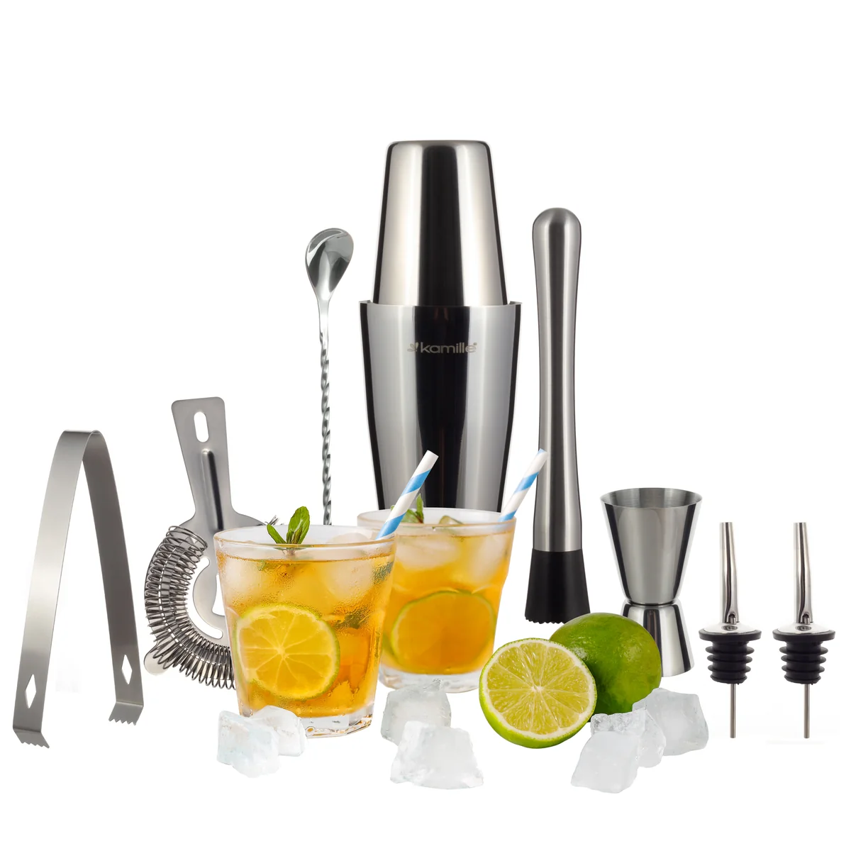 Kamille Набор бармена 9 предметов KM 7761 для приготовления коктейлей
