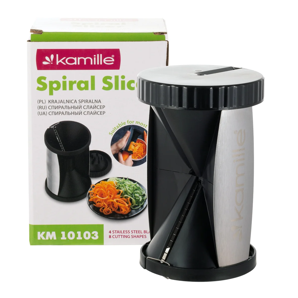 Kamille Шинковка спиральная KM 10103 со сменными лезвиями
