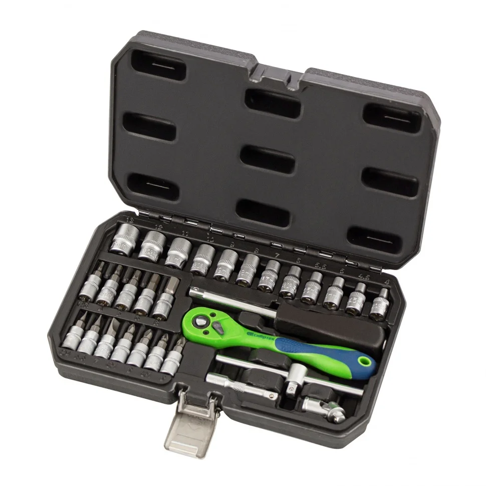 Сибртех Набор инструментов 29 предметов, CrV, 1/4" 13523