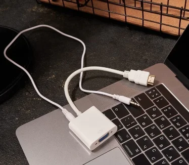 REXANT Переходник штекер HDMI -гнездо VGA, провод + шнур стерео 3,5 мм