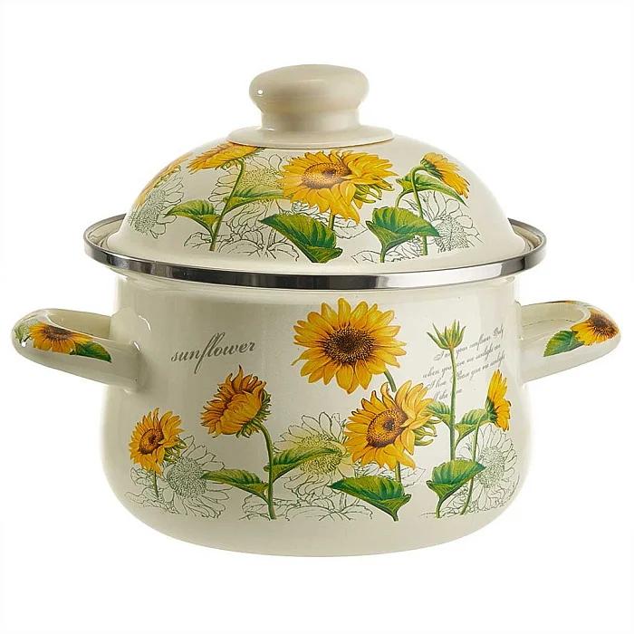 METALLONI Кастрюля 1,5 л, EM-1508 "Подсолнухи"
