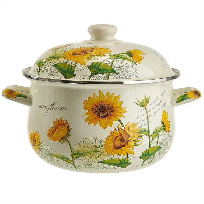 METALLONI Кастрюля 3,6 л, EM-1511 "Подсолнухи"
