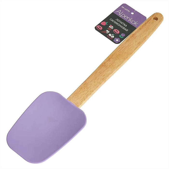 ALPENKOK Лопатка силиконовая 28×6,5 см AK-6079S лавандовый