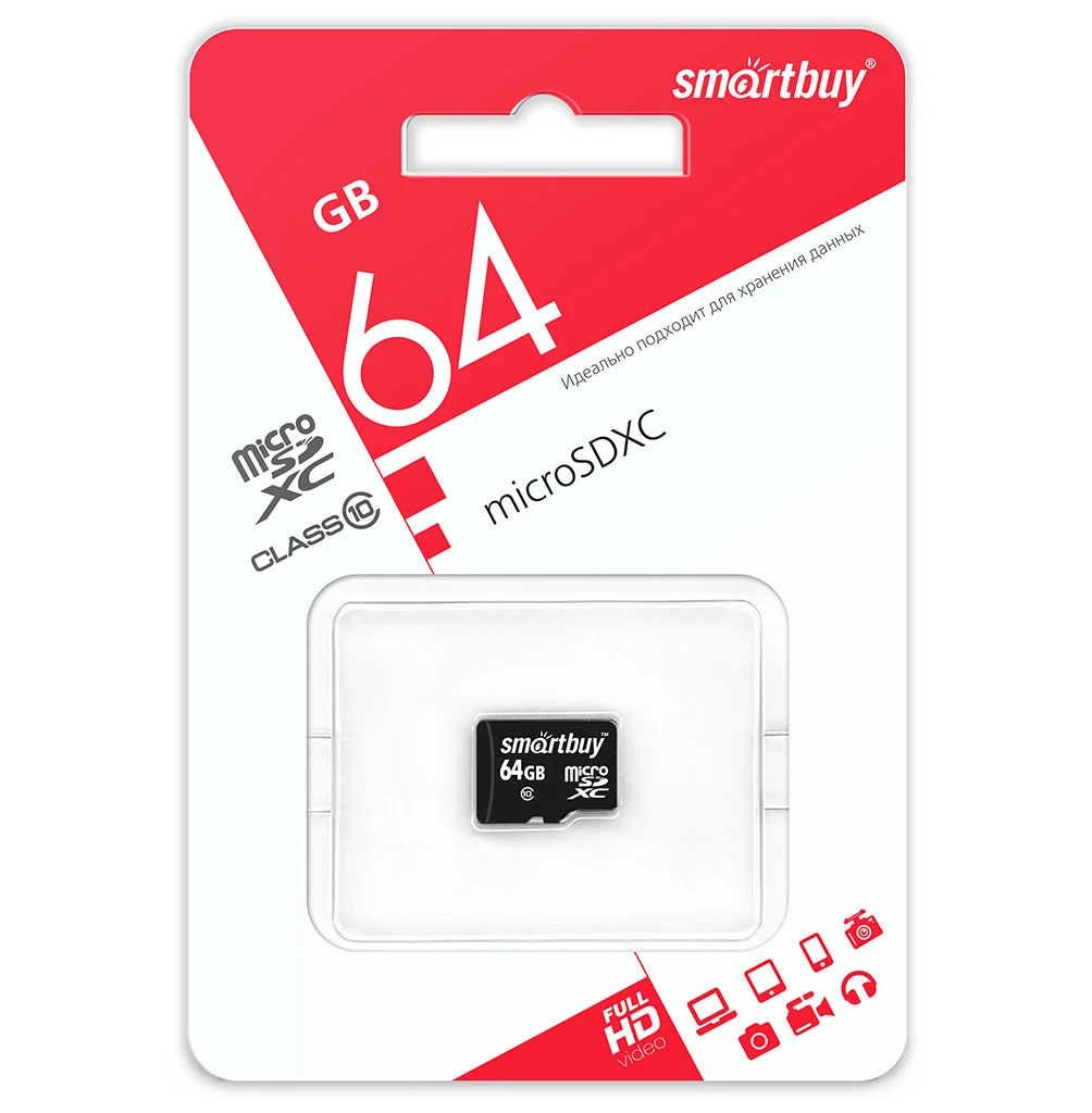 SMARTBUY Карта памяти Micro SecureDigital 64GB