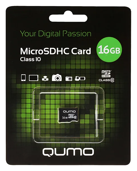 QUMO Флеш карта MicroSDHC 16GB