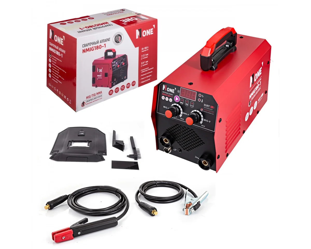 Number One Полуавтомат инверторный сварочный 20-180A,без газа NMIG-180-1