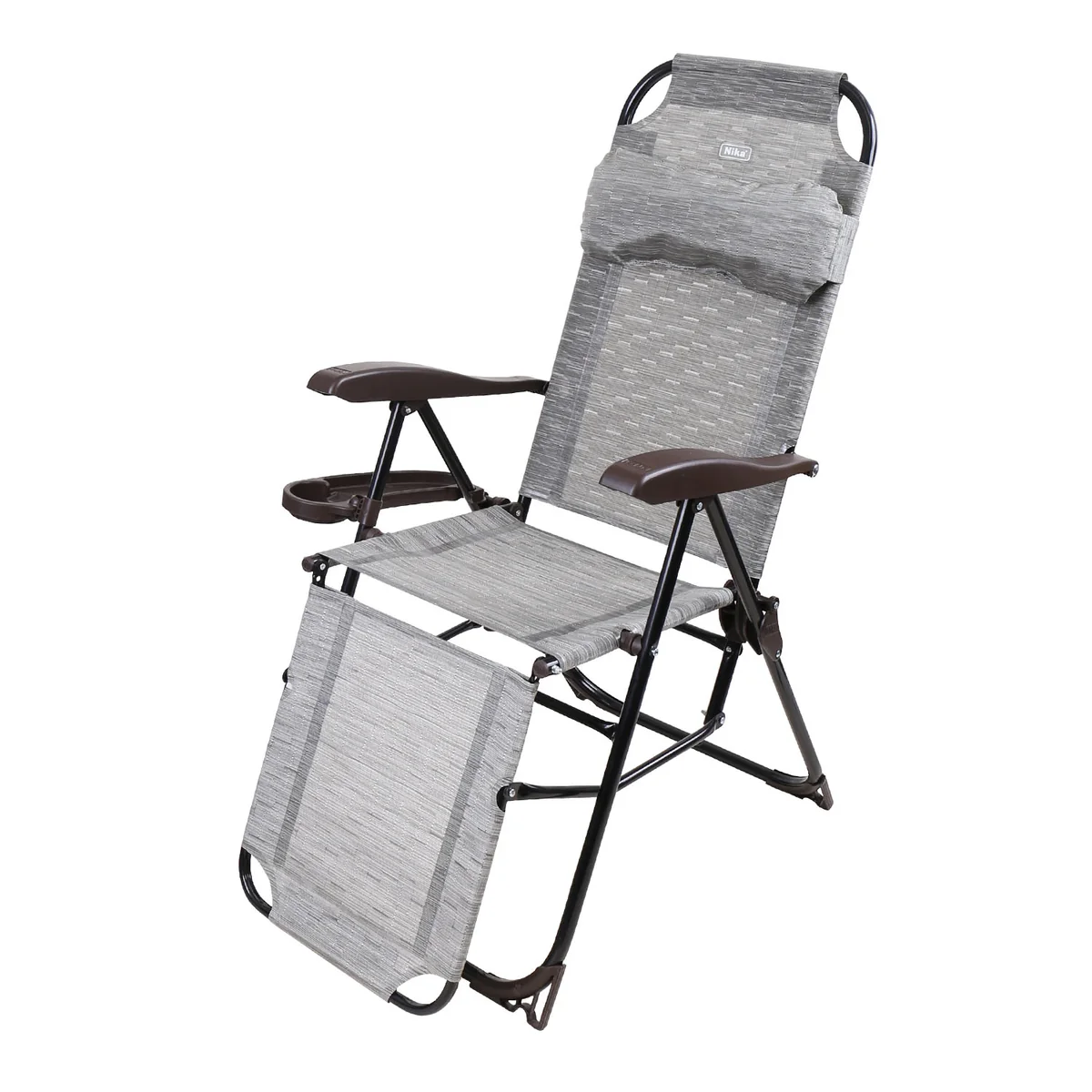 НИКА Кресло-шезлонг с подножкой и полкой КШ3/4 бамбук