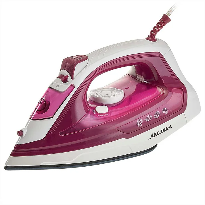 АКСИНЬЯ Утюг КС-3005 белый с малиновым
