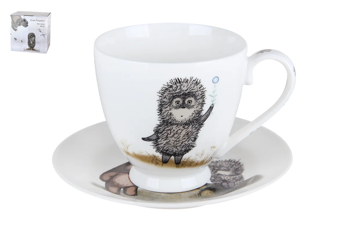 КОРАЛЛ Пара чайная 440мл Ежик в тумане NB209CS-A