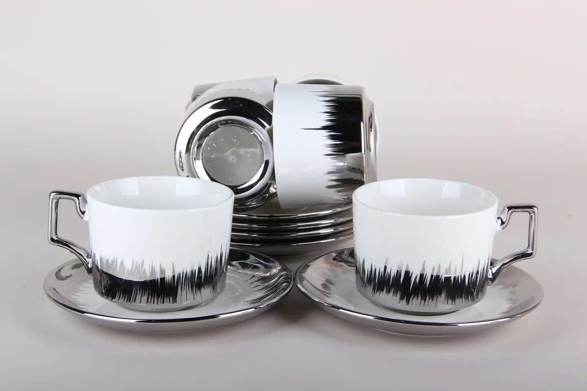 КОРАЛЛ Набор чайный 6 пр "Silver line" 6339