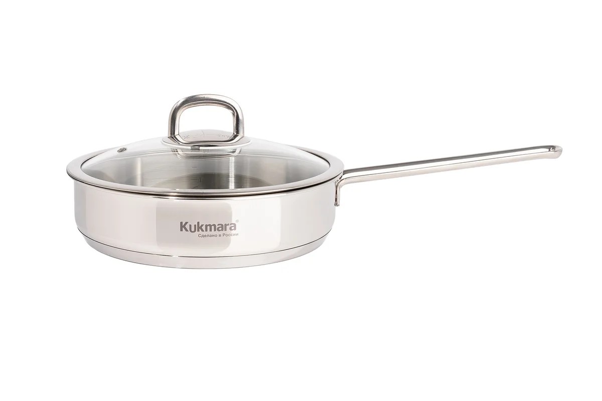 KUKMARA Сковорода из нержавеющей стали 22 см SF-FP1722G