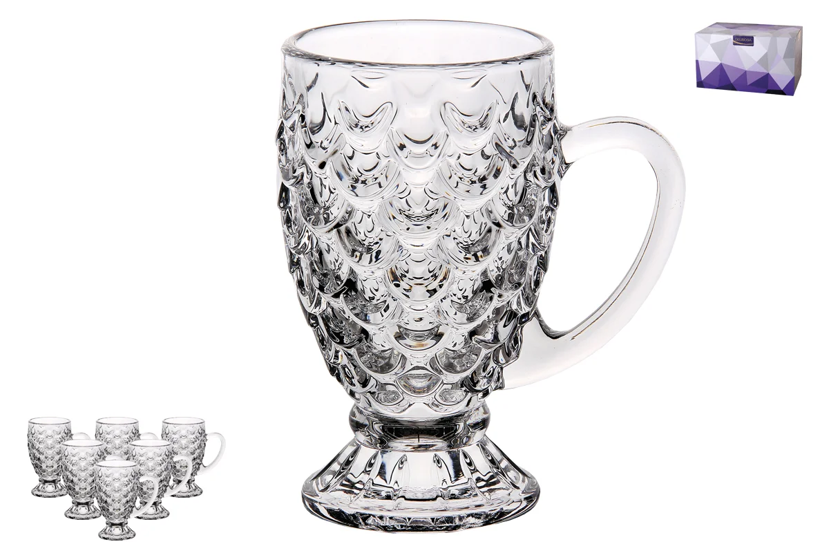 КОРАЛЛ Кружка 230мл."Ундина" 6шт. гранение DSZB023-240