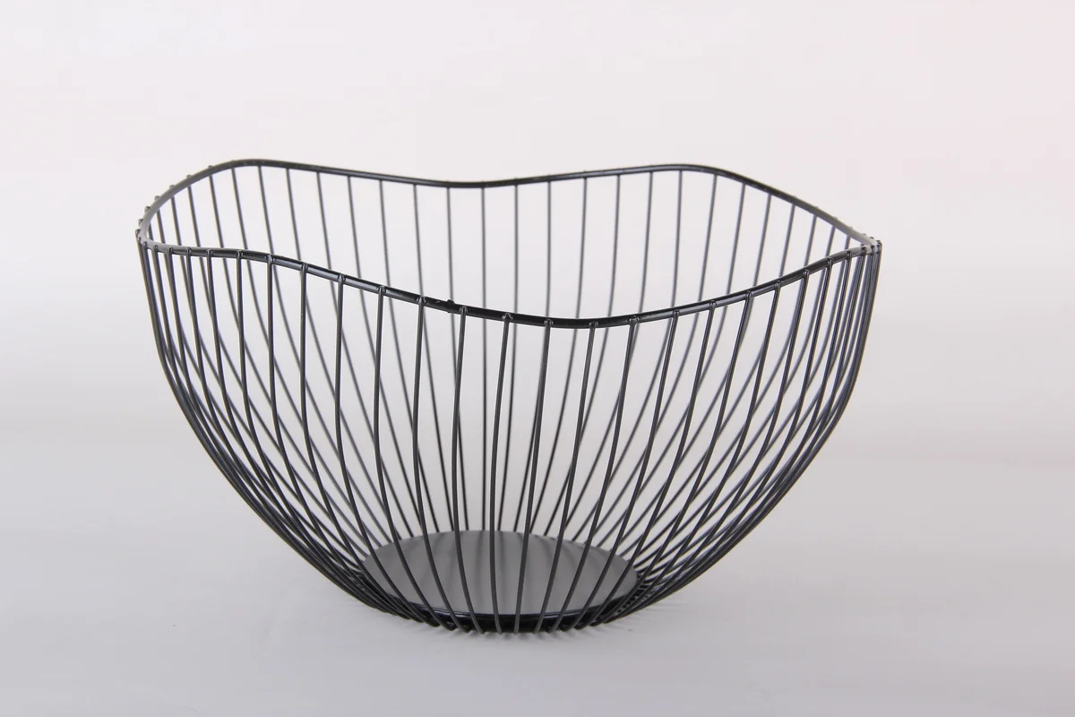 КОРАЛЛ Ваза для фруктов металл 25х13см.черн. 6243