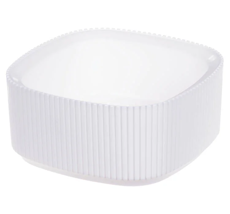 М-ПЛАСТИКА Кашпо СТРИП 190х190мм 1,6л со вставкой М 3250 белый