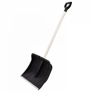 Delta Лопата снеговая "Вьюга №2" (оцинкованная планка) в сборе с деревянным черенком и V-образной ручкой