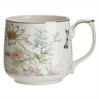 BEATRIX Кружка 470 мл МЛ117L1 "Стрекоза", белый, в подарочной упаковке