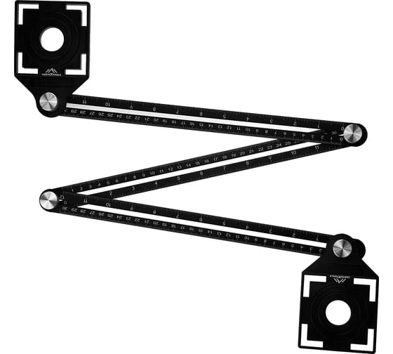 Складная регулируемая линейка для определения отверстий в керамической плитке V3043-2