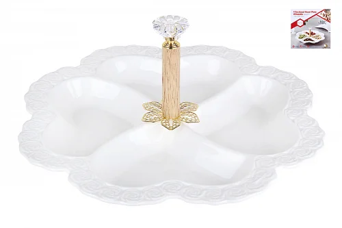 КОРАЛЛ Менажница 4-х секционная 24см ZD20204