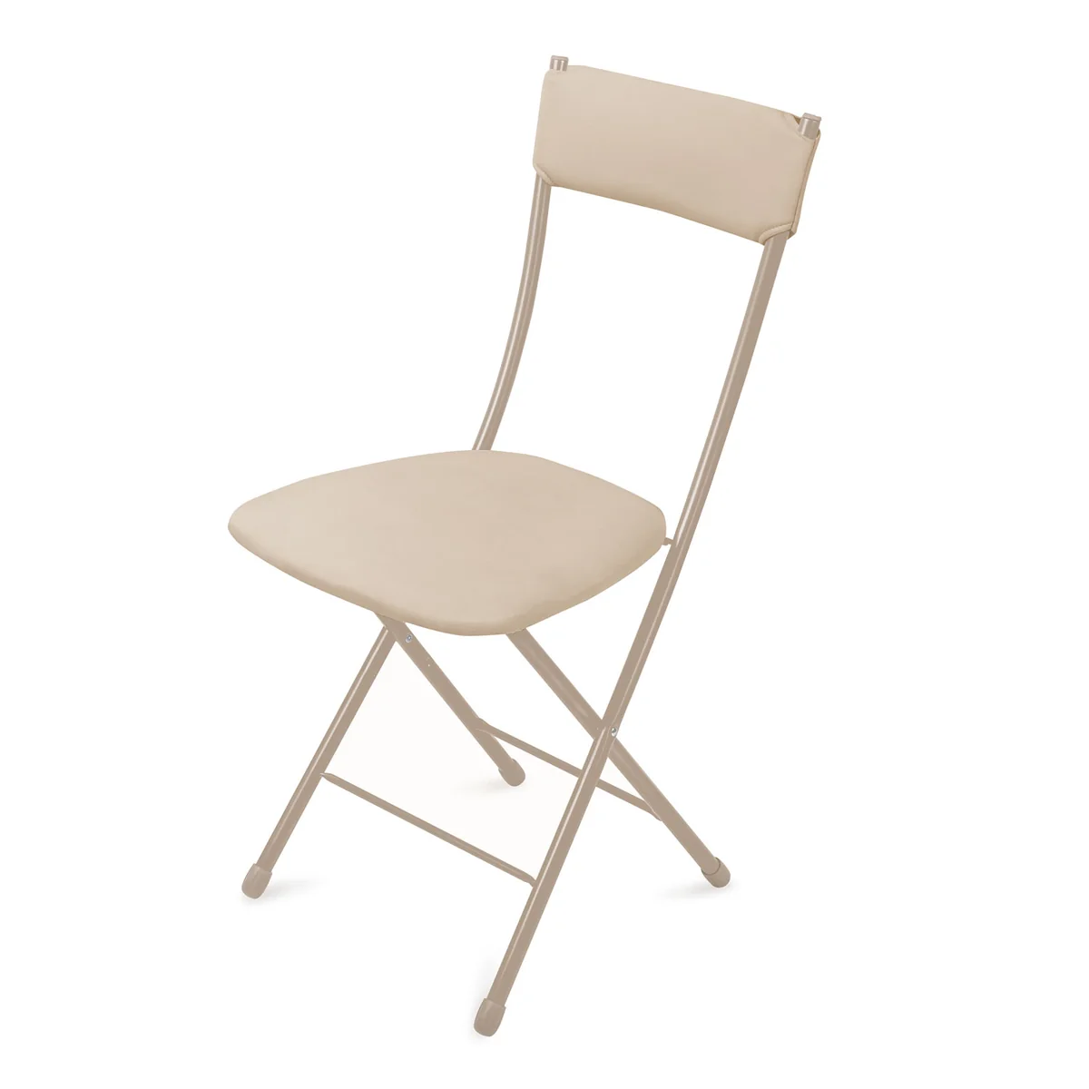НИКА Стул складной "Ника 1М" со съемной мягкой спинкой ССН1М/7 слоновая кость/бежевый металлик