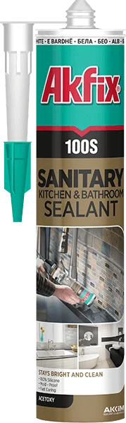 AKFIX Силикон прозр. санитарный 280мл. 100S 100%