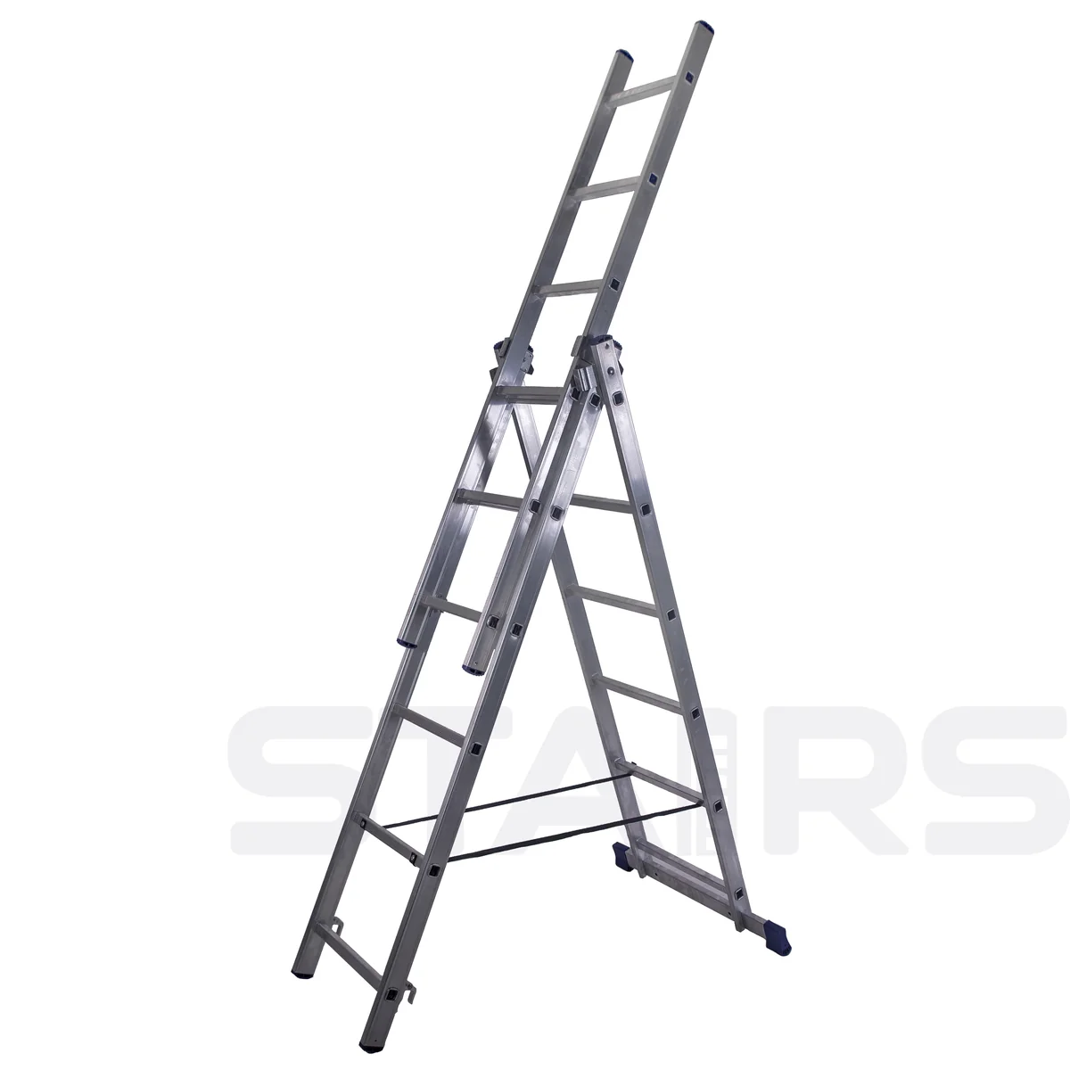 Stairs Лестница алюминиевая трёхсекционная 14 ступеней AL314