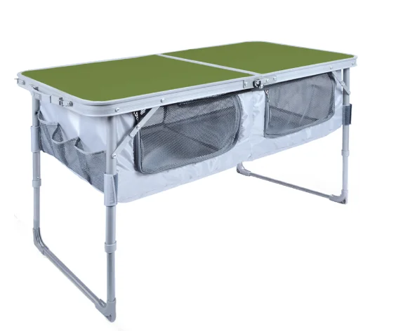 НИКА Стол складной с полкой ССТ-3П/2 хаки