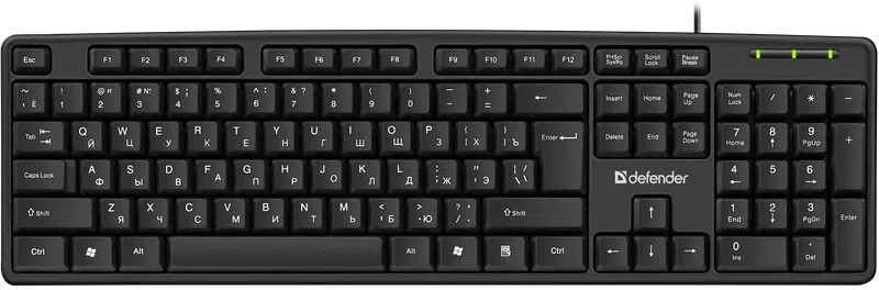 Defender Клавиатура (45522) ELEMENT HB-520 USB RU черный