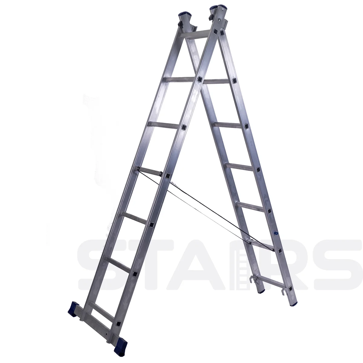 Stairs Лестница алюминиевая двухсекционная универсальная 11 ступеней AL211