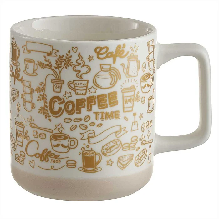 ROSARIO Кружка 380 мл Ф18-019L бежевый