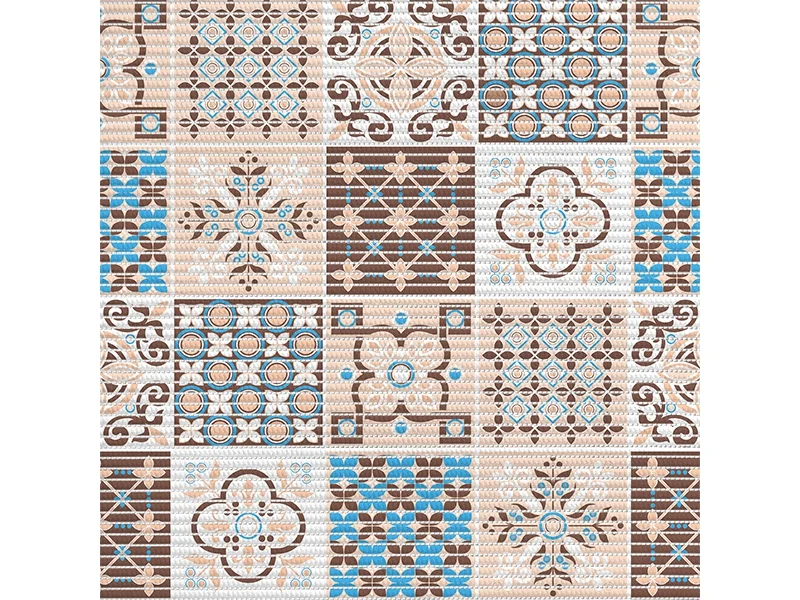 VILINA Коврик для ванной комнаты "ПРЕОБРАЖЕНИЕ" 0,65х1 м 7089-225PT-brown-blue