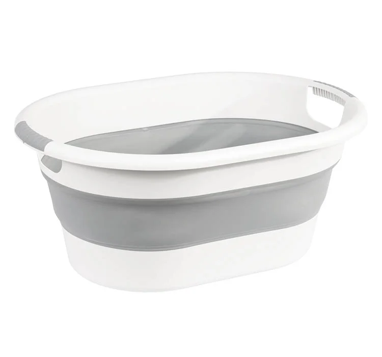 М-пластика Таз 25 литров СКЛАДНОЙ овальный СМОКИ М 2517