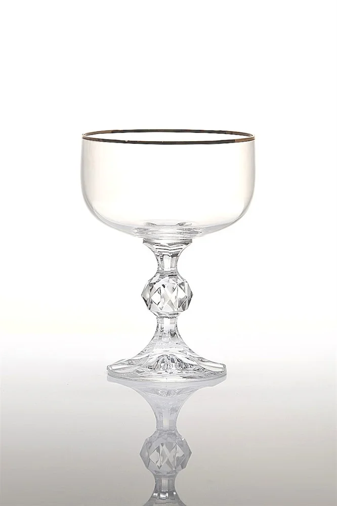 BOHEMIA Набор бокалов для шампанского Claudia 200 мл. (6 шт.) Отводка золото 40149/20787/200