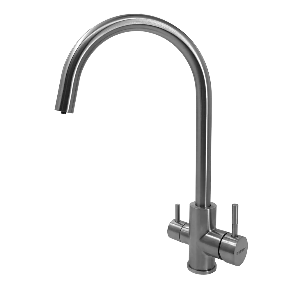 БАРЬЕР Смеситель для кухни с краном для питьевой воды SAFE-02SN Сатиновый никель