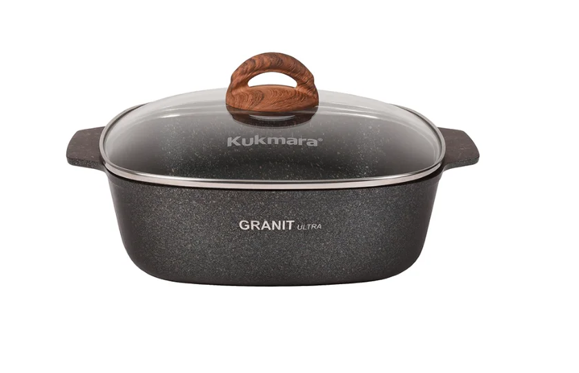 KUKMARA Кастрюля-жаровня 5л квадратная 280х280мм жкго52а