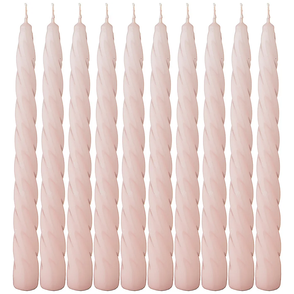 Lefard Набор Свечей Из 10 Штук Крученые Лакированный Нежно-розовый Высота 23 См 348-849