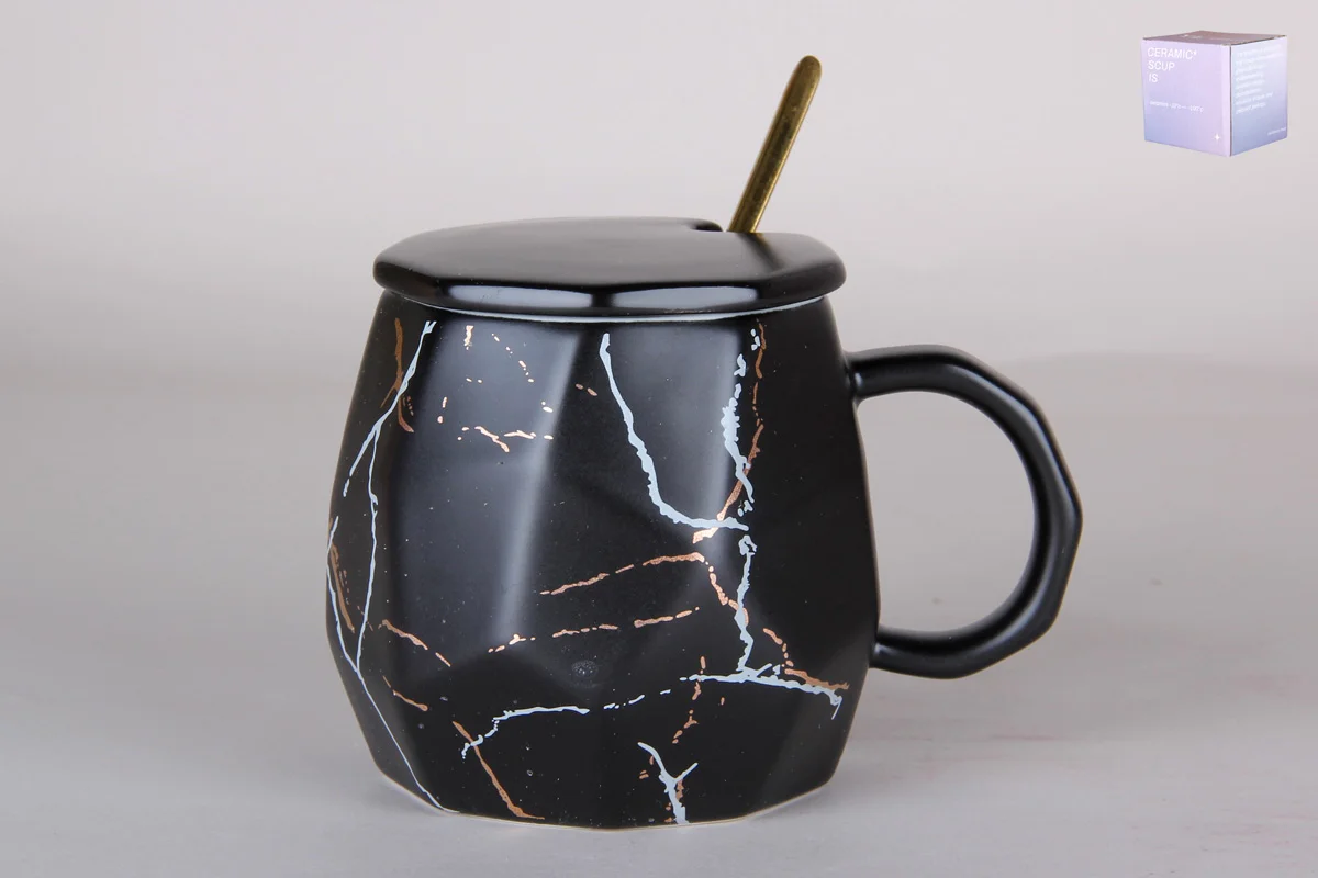 КОРАЛЛ Кружка с крышкой и ложкой объёмом 420 мл 7634