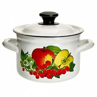 КМК Кастрюля цилиндрическая бортовая 2 л 41704-102/6-У4 белая