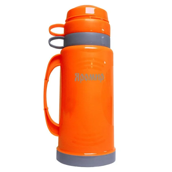 ЯРОМИР Термос 1,0 л. ЯР 2020 С оранжевый с серым