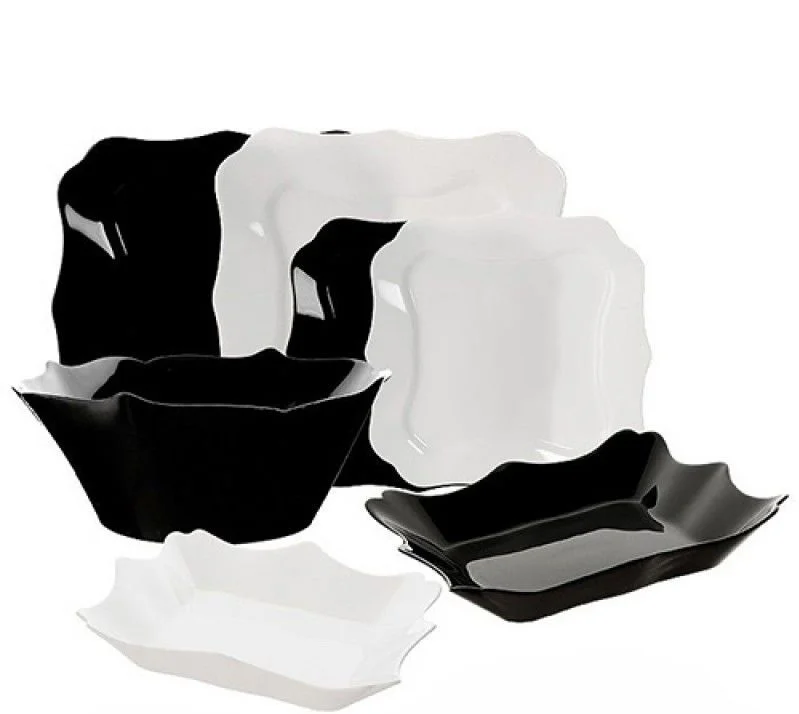 LUMINARC Набор столовый 19 пр. Authentic Black&White E 6195