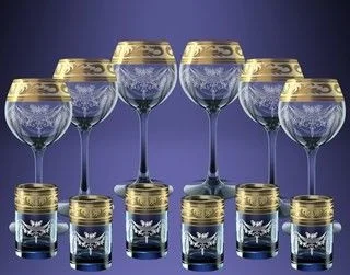 ГУСЬ ХРУСТАЛЬНЫЙ Универсальный набор 12пр. Русский узор GE09-411/837