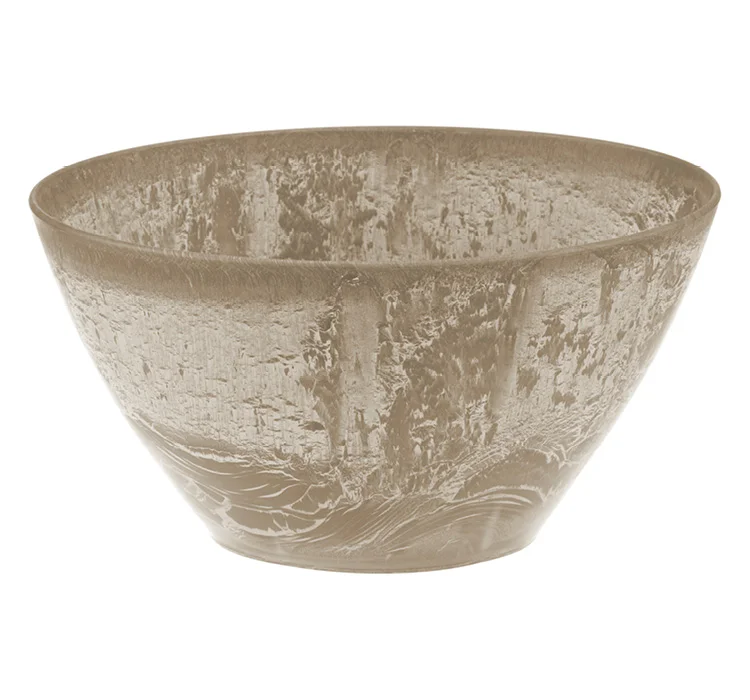 М-ПЛАСТИКА Кашпо МИКРИТ овальное 1,4 л БЕЖЕВЫЙ СЛАЙН М 3108