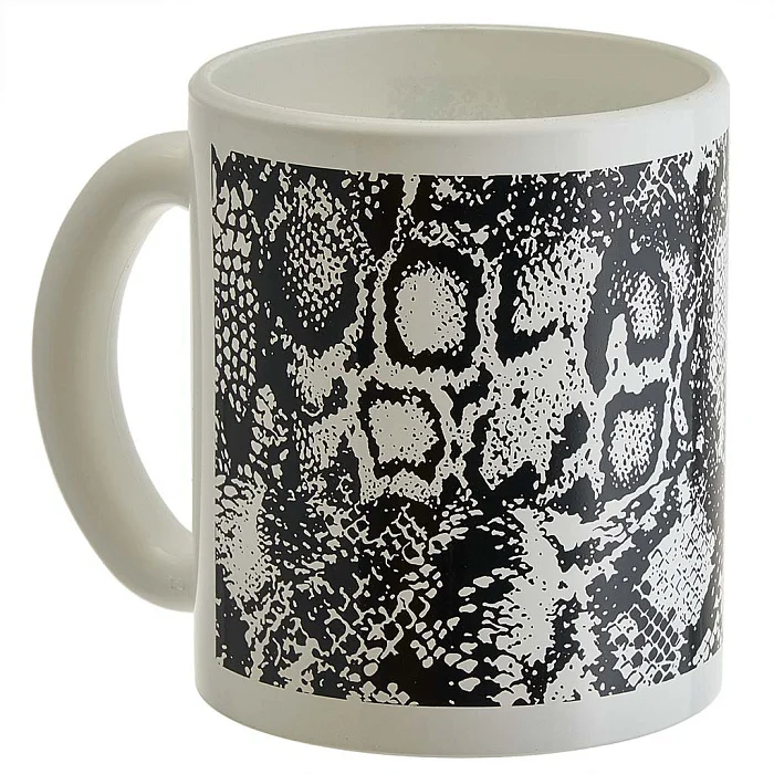 DELTA Кружка 300 мл 1208/DPP "Змеиная кожа" белый/черный СИМВОЛ ГОДА 2025