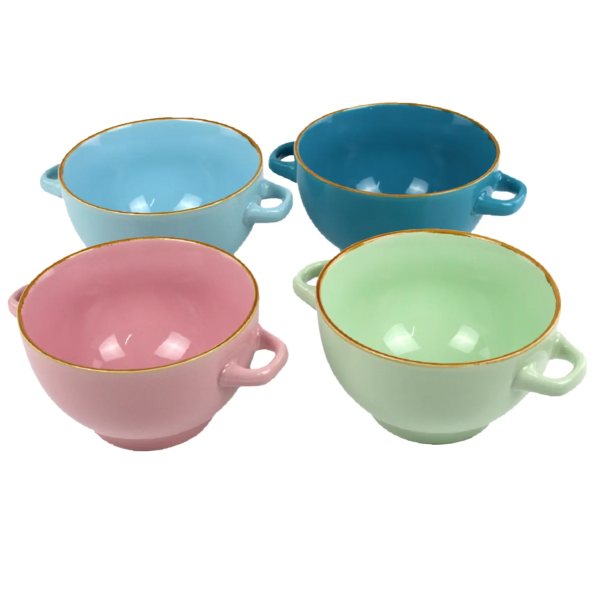 MAGHSOUD Салатник с двумя ручками объёмом 680 мл светло-розового цвета UG000461