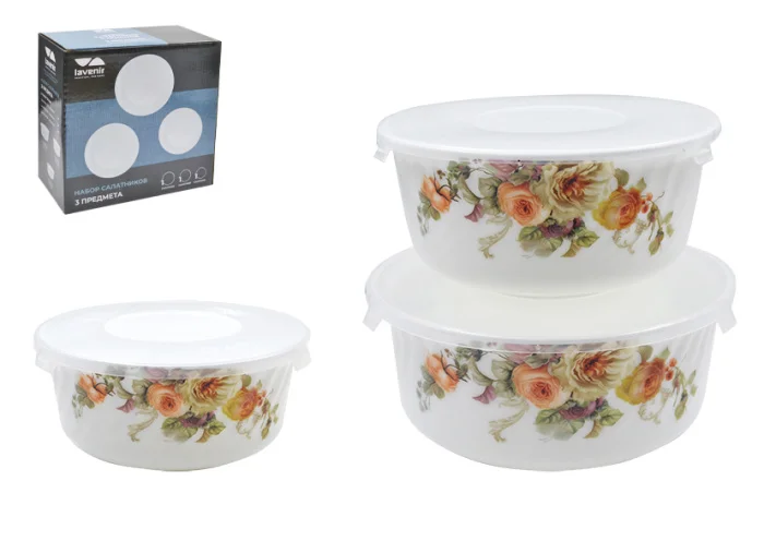 Коралл Набор салатников 3 предмета «Элиза» XMW-3T A9-19015-1