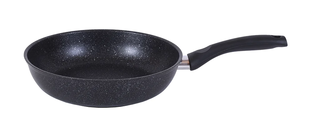 Кукмара Сковорода 24/6 см с ручкой АП (темный мрамор) линия Marble Induction смти240а