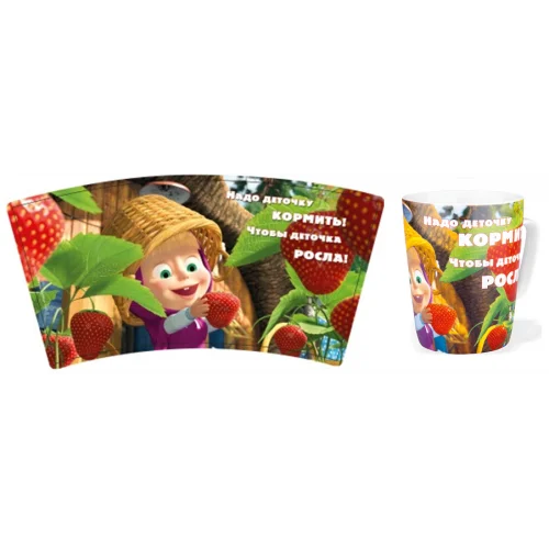 DELTA Кружка 350мл Маша и медведь. Клубника 06833